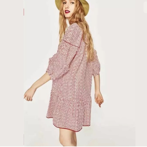 ❤️ NWT ZARA EMBROIDERED STRIPED DRESS 4387/033 - Picture 3 of 8